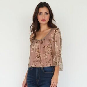 🌟Bellambia silk blend top S